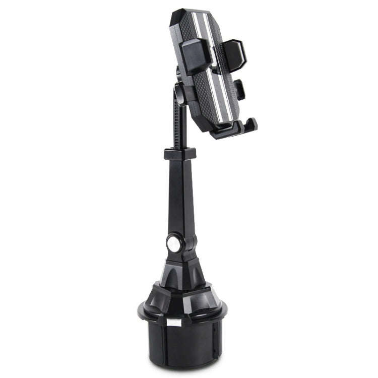 Central Control Cup Holder Adjustable Length Mobile Phone Bracket Car Navigation Bracket(Black)