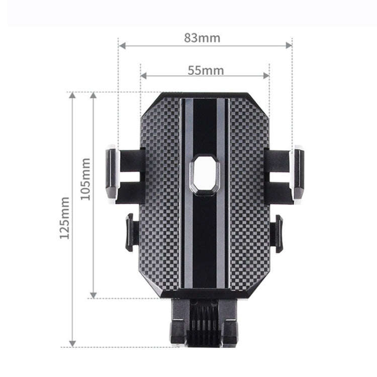 Central Control Cup Holder Adjustable Length Mobile Phone Bracket Car Navigation Bracket(Black)