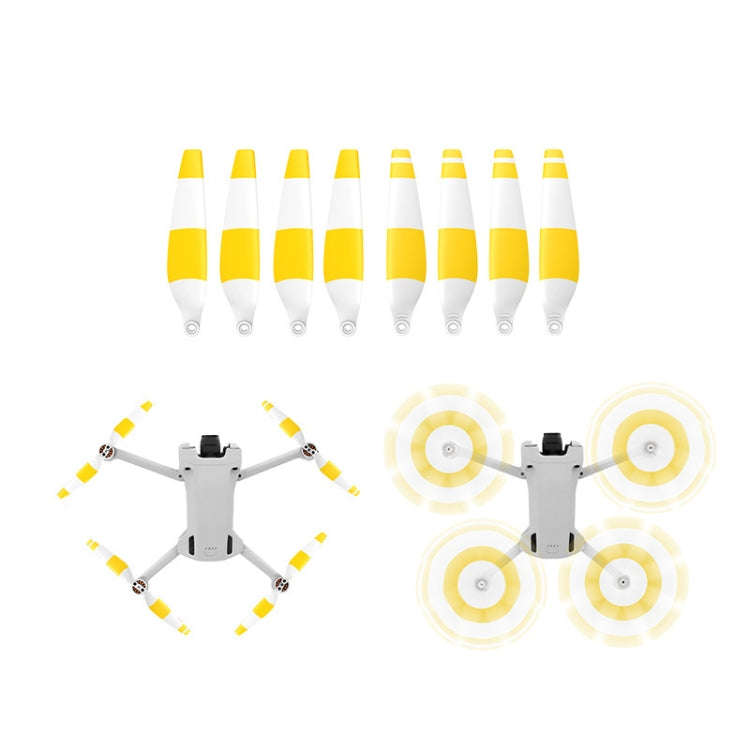 8 PCS 6030F Double Sided Colorful Low Noise Wing Propellers For DJI Mini 3 Pro, Color:  White Yellow