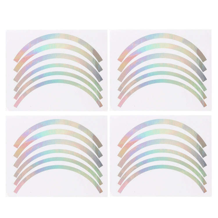 2 Sets Wheel Hub Protective Sticker For Scooter Bicycle Electric Vehicle( Silver Colorful)