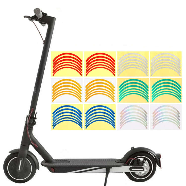 2 Sets Wheel Hub Protective Sticker For Scooter Bicycle Electric Vehicle(White)