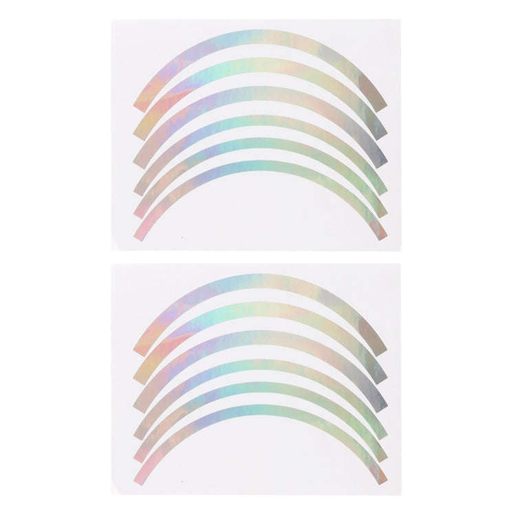 2 Sets Wheel Hub Protective Sticker For Scooter Bicycle Electric Vehicle( Silver Colorful)