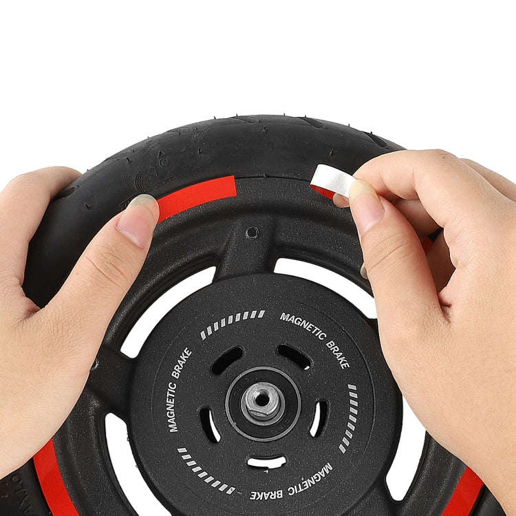 2 Sets Wheel Hub Protective Sticker For Scooter Bicycle Electric Vehicle(White)