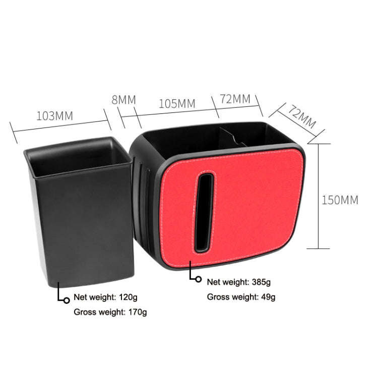 Car Drain Tissue Box Umbrella Storage Pocket Bag Storage Box Car Trash Can(Back)