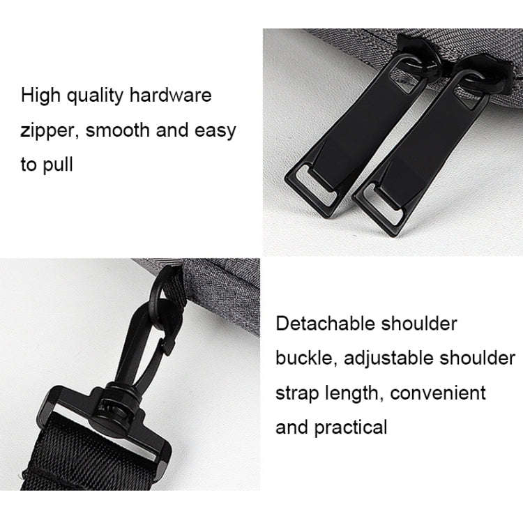 DJ04 Hidden Handle Waterproof Laptop Bag, Size: 14.1-15.4 inches(Grey)
