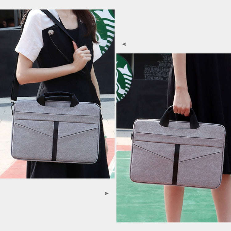 DJ04 Hidden Handle Waterproof Laptop Bag, Size: 14.1-15.4 inches(Grey)