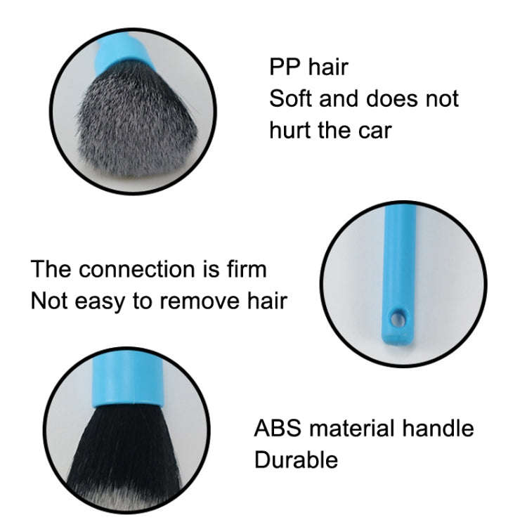 Car Details Soft Bristle Interior Brush Crevice Cleaning Brush, Style: Long Blue Handle
