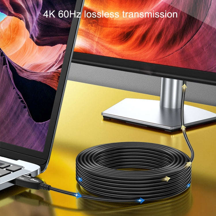 DTECH HDMI 2.0 Version Fiber Optical Line 4K 60Hz Large Screen TV Engineering Wiring, Length: 60m
