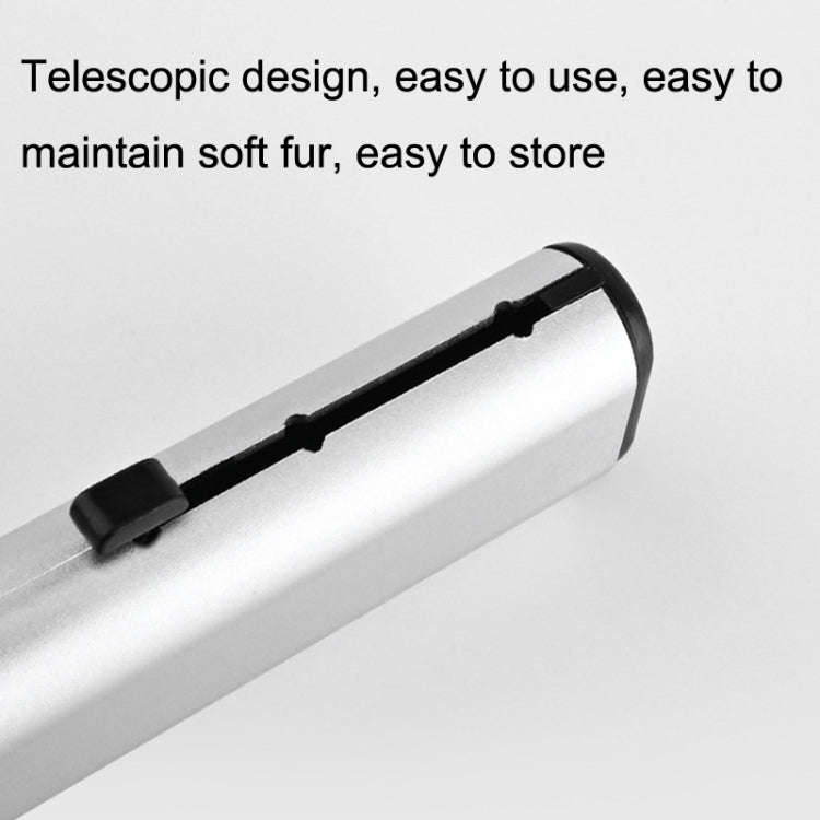 10 PCS Car Air Conditioner Air Outlet Telescopic Cleaning Brush, Color: Silver