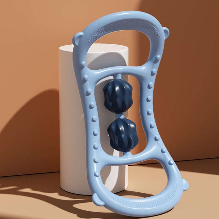 Massage Stretching Yoga Assisted Ring With Raised Point Roller(Sky Blue)