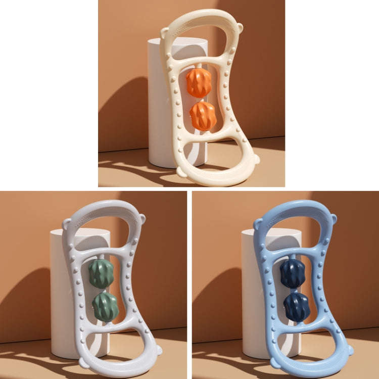 Massage Stretching Yoga Assisted Ring With Raised Point Roller(Beige Orange)
