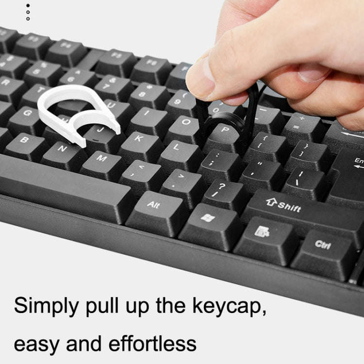 30PCS Computer Keyboard Key Puller Cleaning Key Removal Tool(White)