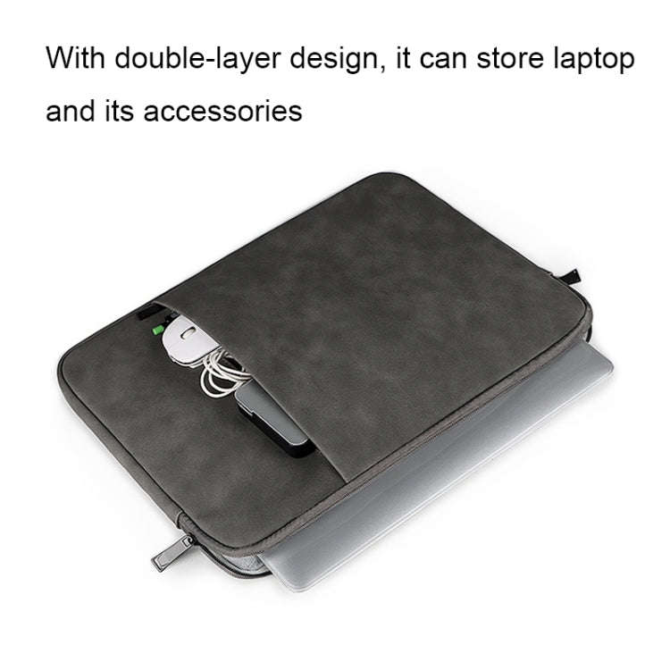ND01DZ Double Layer Waterproof Laptop Liner Bag, Size: 13.3 inches(Light Gray)