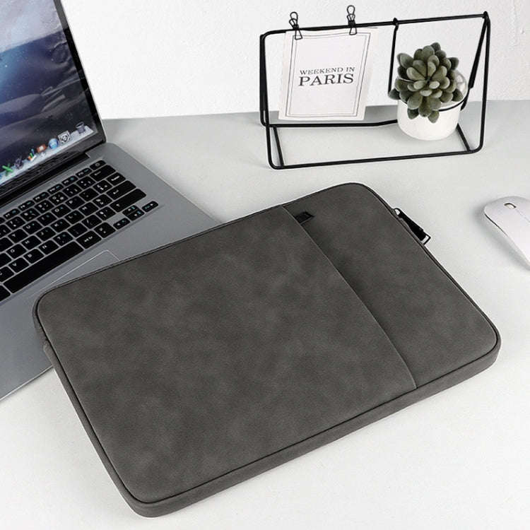 ND01DZ Double Layer Waterproof Laptop Liner Bag, Size: 14.1-15.4 inches(Dark Gray)