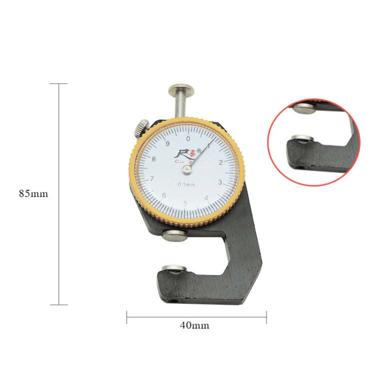 CHIXI Handheld Thickness Gauge Paper Thickness Gauge, Specification: Ordinary  0-10mm Flat Head