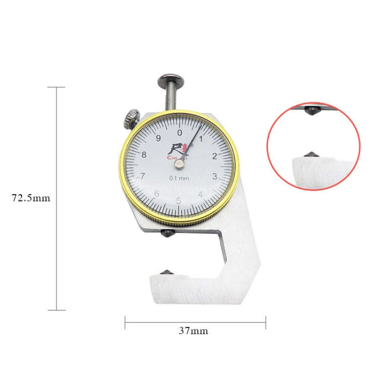 CHIXI Handheld Thickness Gauge Paper Thickness Gauge, Specification: Boutique 0-10mm Pointed Head