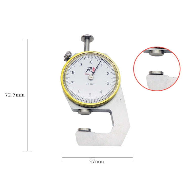 CHIXI Handheld Thickness Gauge Paper Thickness Gauge, Specification: Boutique 0-10mm Flat Head