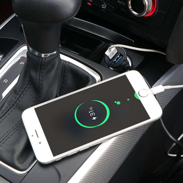 2PCS QC3.0 Four Ports Fast 5V 8A Car Charger Back Seat Charger(Black)