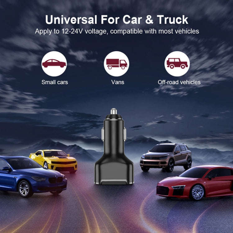 PD+2.4A Dual USB Car Charger, Style: 3 Ports (White)