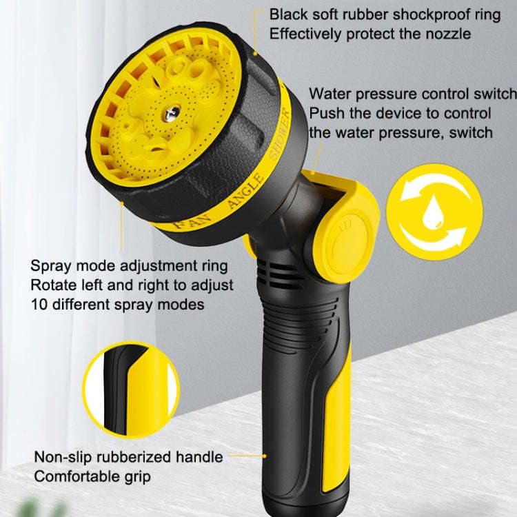 10 Functional Watering Sprinkler Head Household Water Pipe, Style: D6+4 Connector+15m 4-point Tube