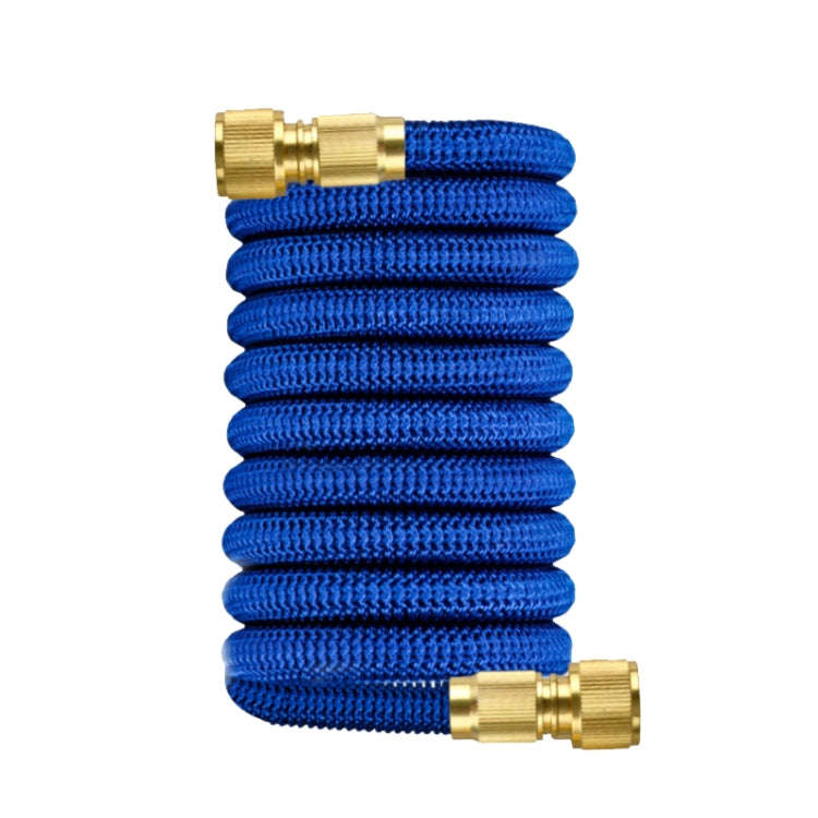 Household Garden Water Pipe 3X Telescopic TPE Car Washing Water Pipe, Style: Copper Plating 15m
