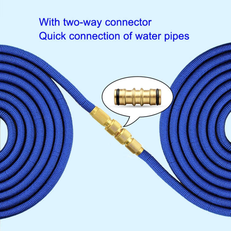 Household Garden Water Pipe 3X Telescopic TPE Car Washing Water Pipe, Style: Copper Plating 15m