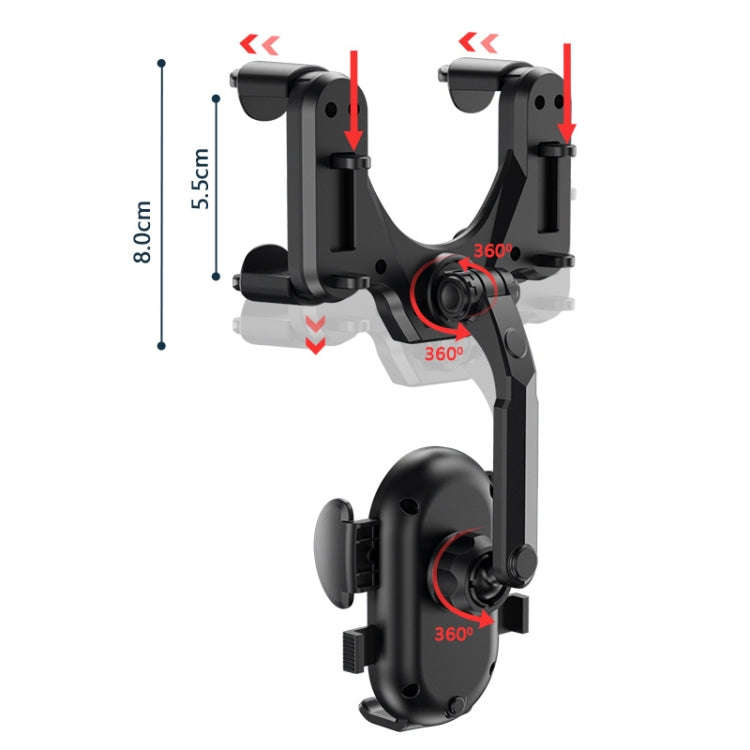 Snap-on Rearview Mirror Car Phone Holder