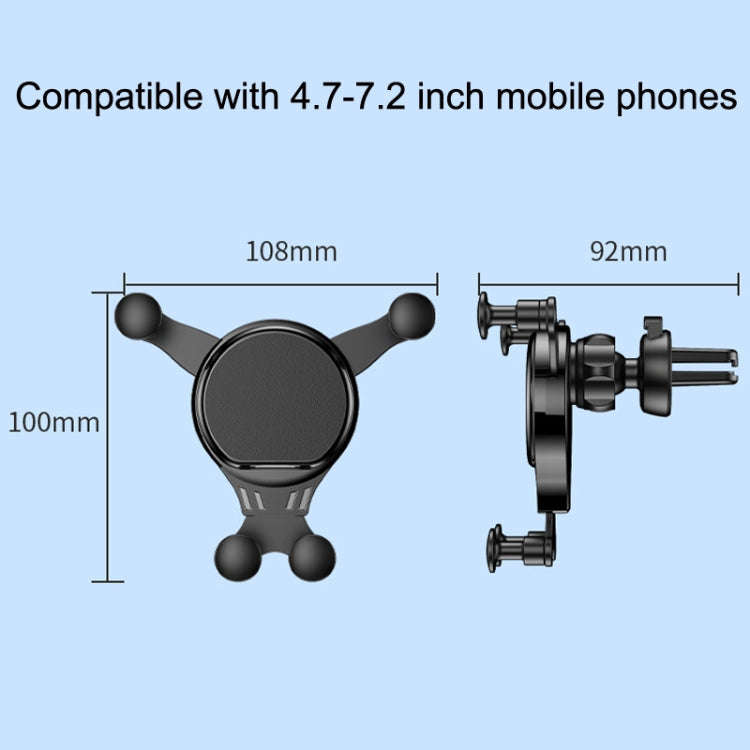 2PCS JQ006 Snap Universal Rotating Car Air Outlet Phone Holder(Dark Black)