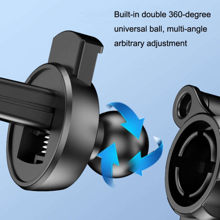 2PCS JQ006 Snap Universal Rotating Car Air Outlet Phone Holder(Dark Black)