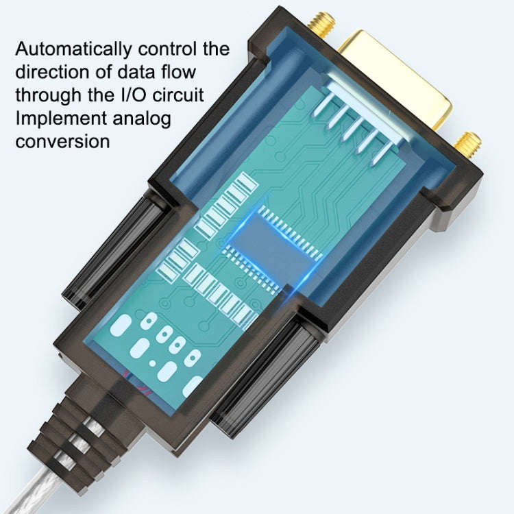 DTECH DT-5002F 1m USB To RS232 Serial Line DB9 Needle COM Port