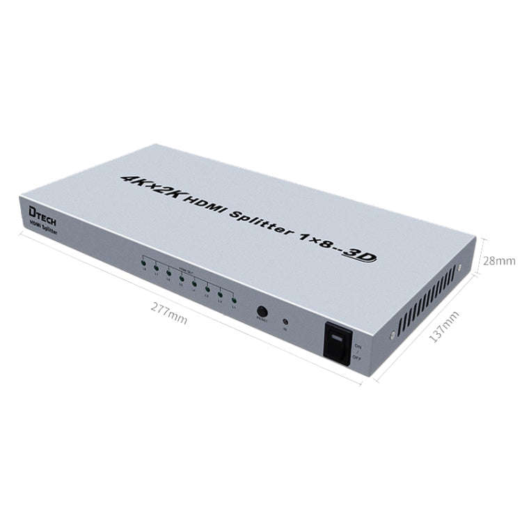 DTECH DT-7148 HDMI 2.0 1 In 8 Out 4K X 2K HD Splitter, CN Plug