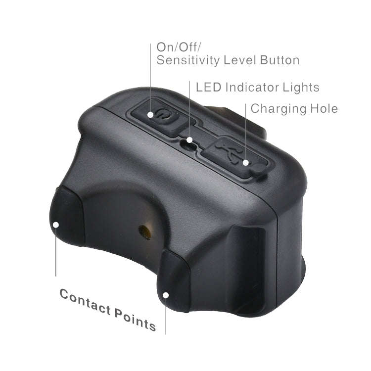 Pet Collar Trainer Rechargeable Automatic Bark Stop(Black White Spots)