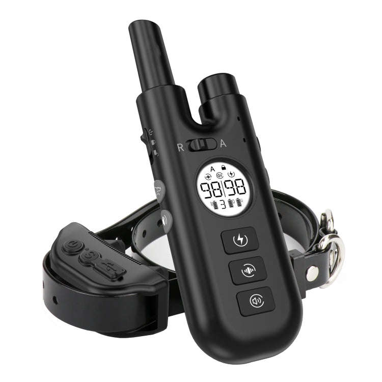 Intelligent Remote Control Dog Trainer Automatic Barking Stop Collar(Black)