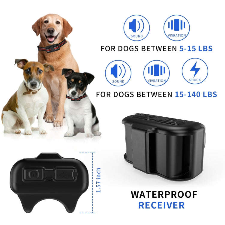 Electronic Dog Trainer Rechargeable Pet Remote Control Bark Stopper, Specification: 1 Drag 1 Red