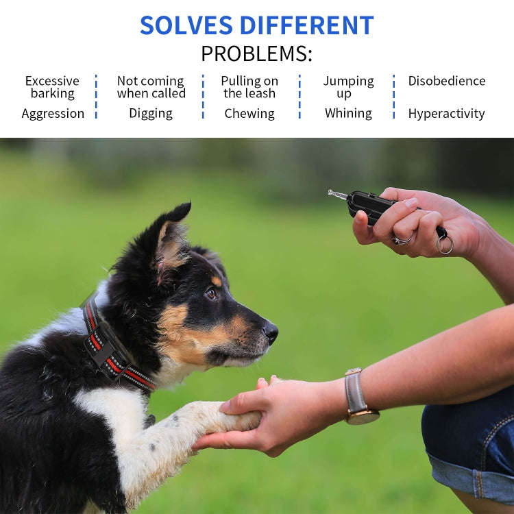 Electronic Dog Trainer Rechargeable Pet Remote Control Bark Stopper, Specification: 1 Drag 1 Red