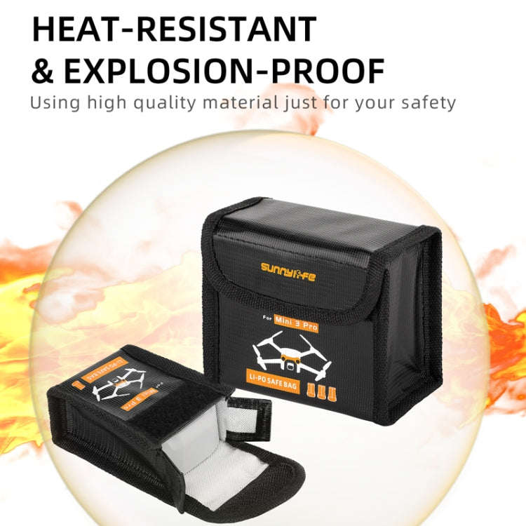 Sunnylife  Battery Explosion-proof Bag Storage Bag for DJI Mini 3 Pro,Size: Can Hold 3 Batteries