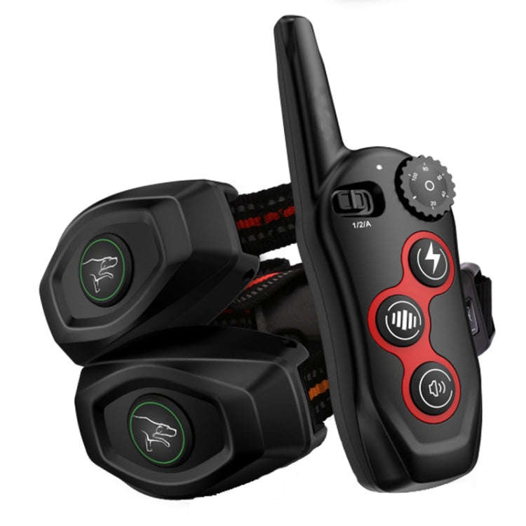 Remote Control Trainer Dog Collar Automatic Barking Stopper, Specification: 1 Drag 2 Red+Orange