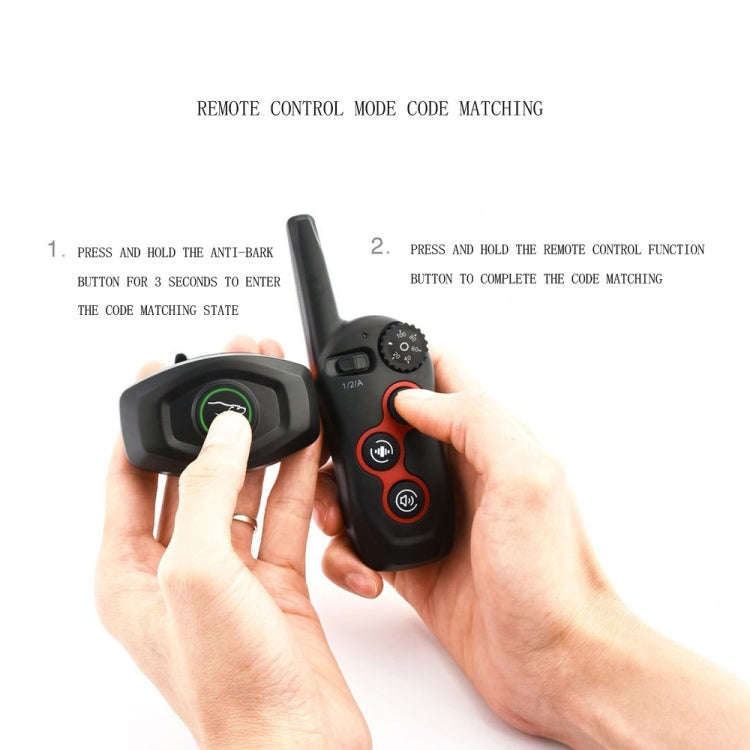 Remote Control Trainer Dog Collar Automatic Barking Stopper, Specification: 1 Drag 2 Red+Orange