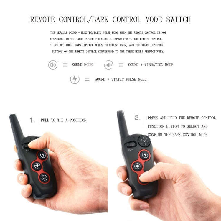 Remote Control Trainer Dog Collar Automatic Barking Stopper, Specification: 1 Drag 2 Red+Orange