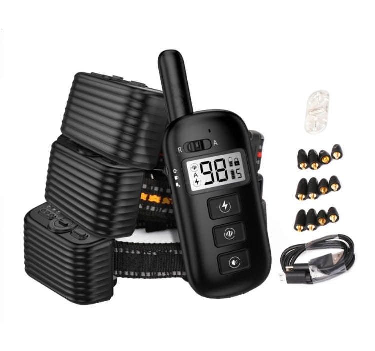 Remote Control Trainer Dog Collar Automatic Bark Stop Device, Specification: 1 Drag 3