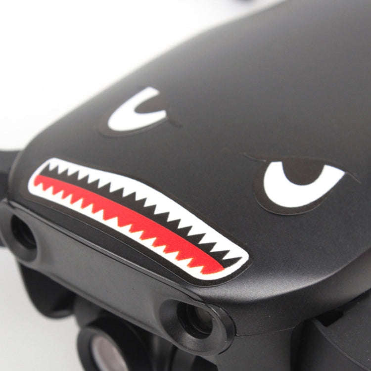 3 Sets Drone Shark Emoticon Body Sticker Battery Sticker(Blue Black)