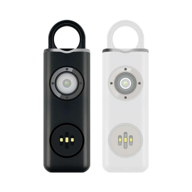 Anti-wolf Alarm Rechargeable Female Student Self-defense Keychain(Black)