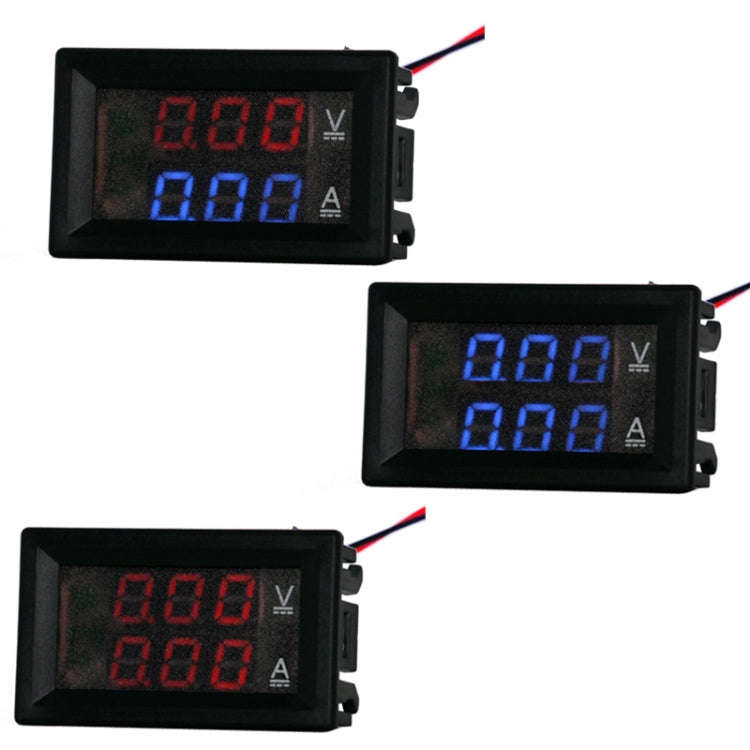 Dual-Display Voltage Current Meter Digital DC Voltage Meter, Specification: 10A (Red)
