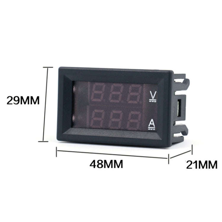 Dual-Display Voltage Current Meter Digital DC Voltage Meter, Specification: 10A (Red)