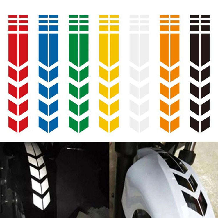 10 PCS Car Stripe Reflective Sticker Motorcycle Fender Arrow Stickers(Blue)