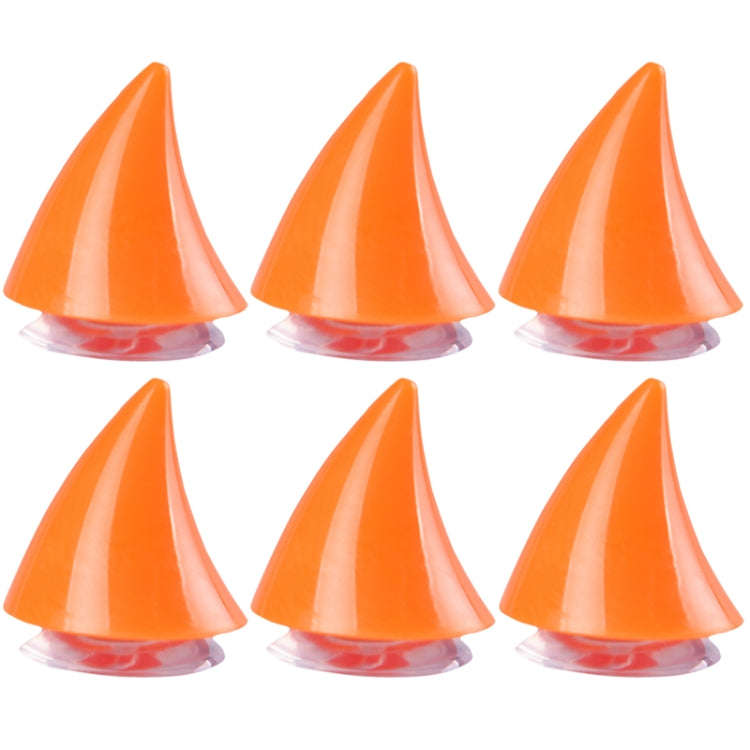 2pcs /Pair Motorcycle Helmet Devil Sucker Decoration, Style: Small Horns (Orange)