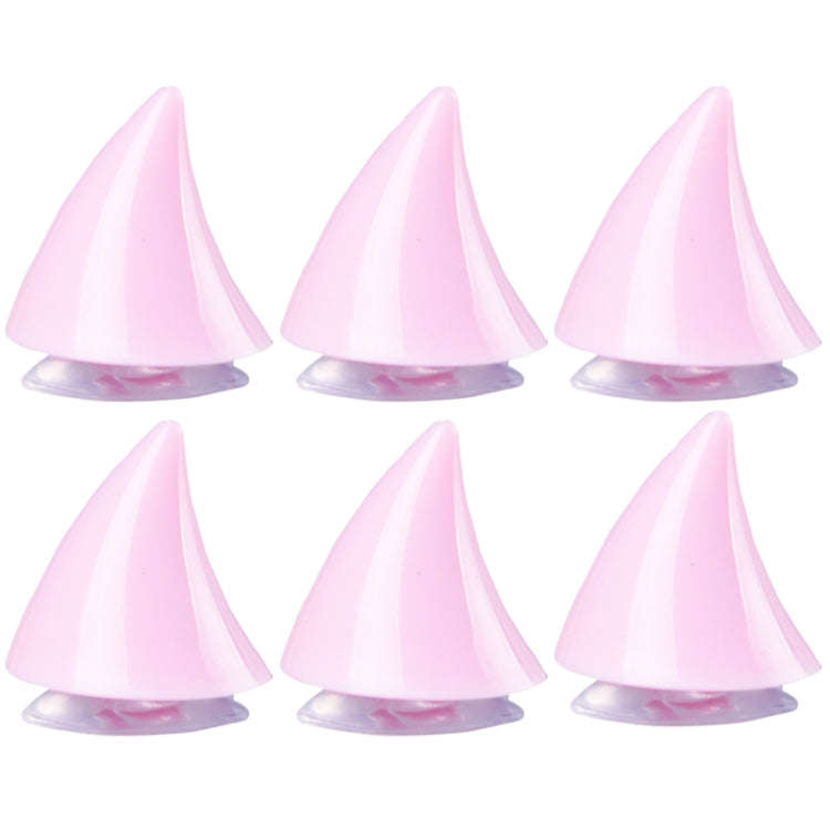 2pcs /Pair Motorcycle Helmet Devil Sucker Decoration, Style: Small Horns (Light Pink)
