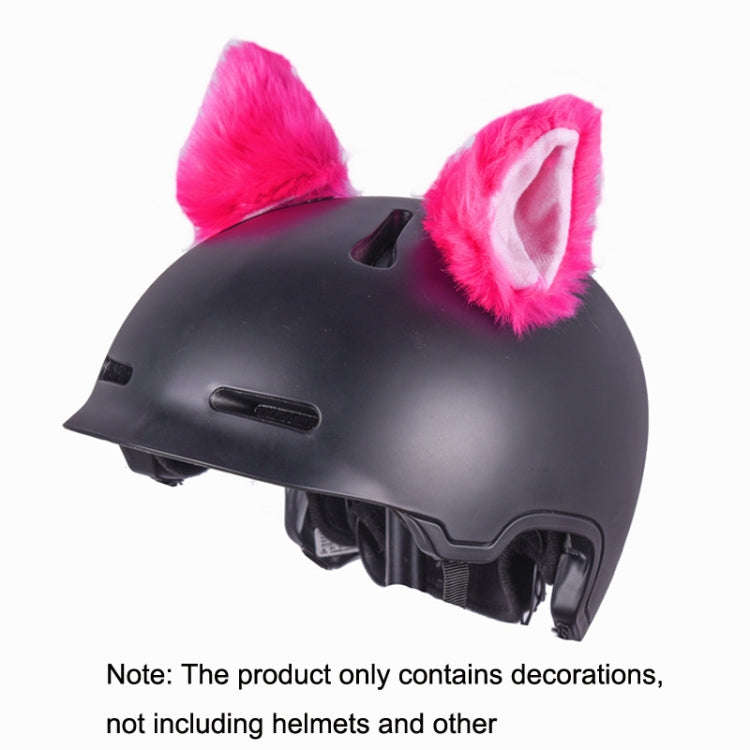 4PCS Motorcycle Plush Ear Helmet Decoration(Red)