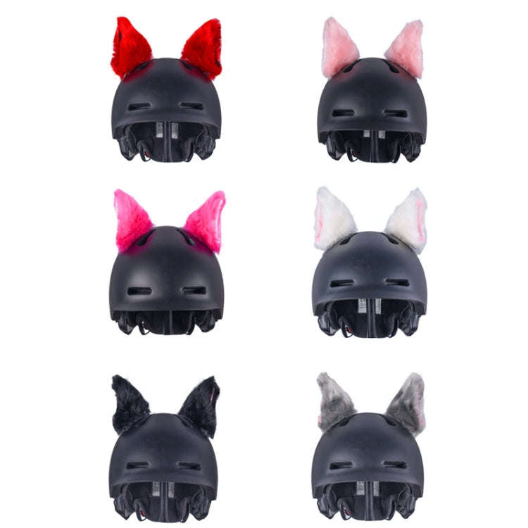 4PCS Motorcycle Plush Ear Helmet Decoration(Red)