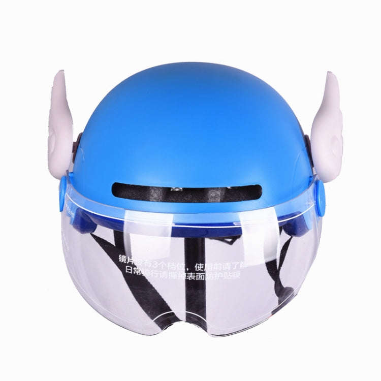 2 Pairs Motorcycle Helmet Angel Wings Decoration(Blue)
